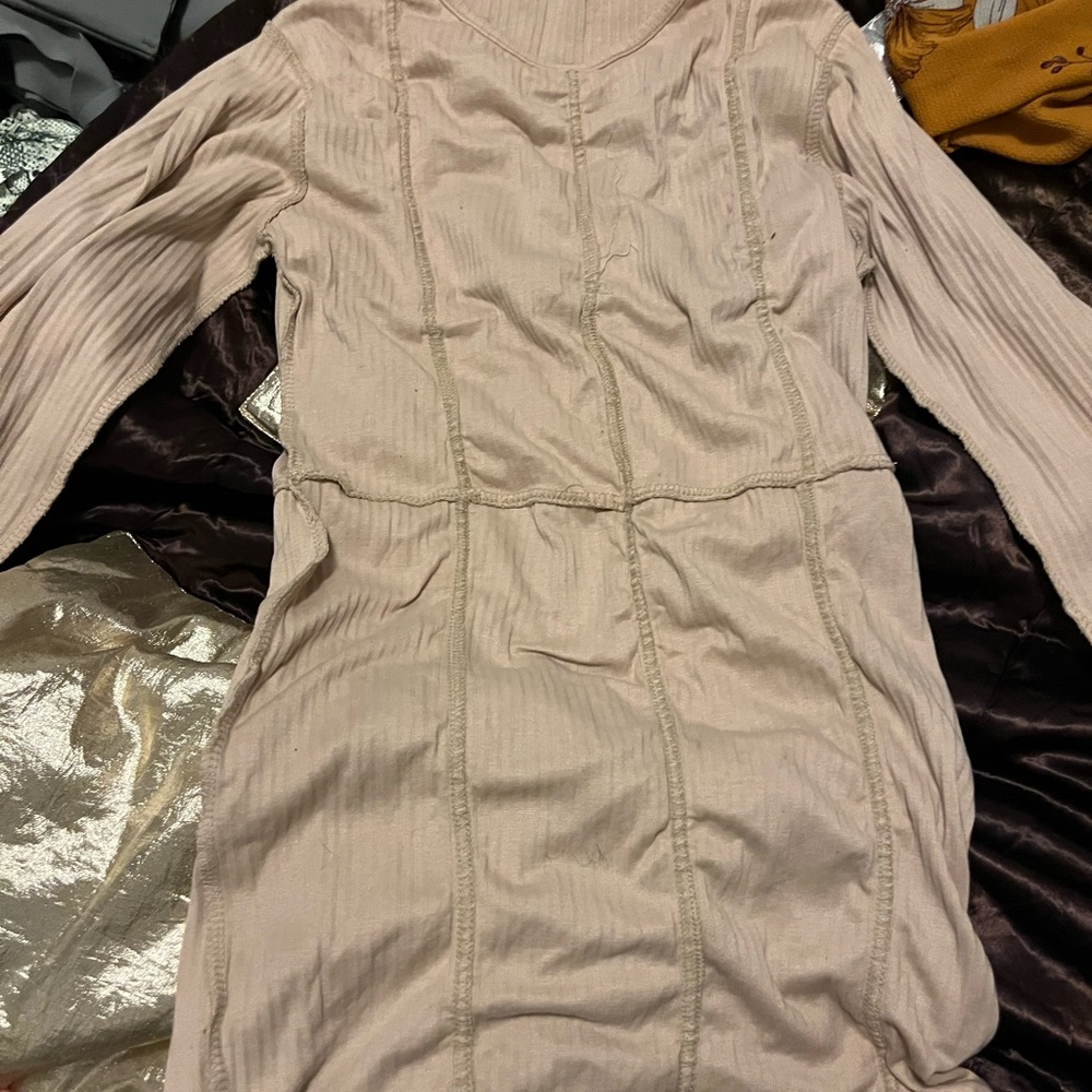 Rib binding detailed bodycon dress